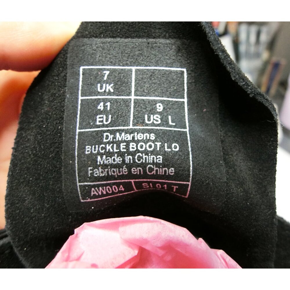 RARE Dr. Martens x Lazy Oaf Suede Heart Buckle Platform Boots | Size 9 - Picture 12 of 12